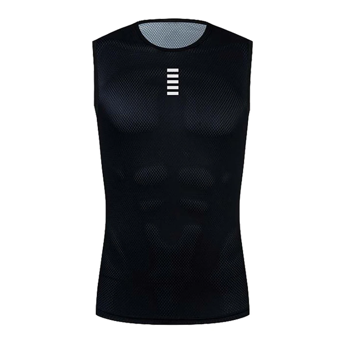 Reflecterend fietsbasislaag Wit fietsondershirt Sneldrogend vest Sportondergoed Strak vest Hoog elastisch vest Fietsshirt
