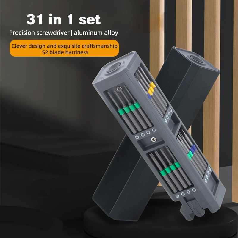 

Набор отверток 31 в 1, прецизионные магнитные отвертки, мини-футляр для инструментов, разборный для ПК, телефона, ремонта велосипеда