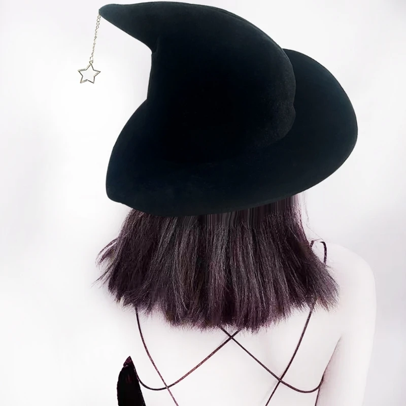 

Spooky Witch Hat for Halloween Party Decorations Accessories Wizard