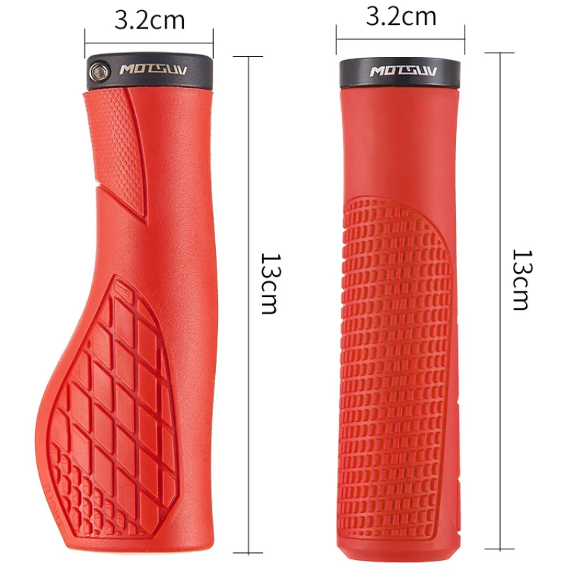 2PCS Upgrade Non-slip Mountain Bike Handlebar Grip Soft Rubber MTB Grips Anti-skid Comfortable Lockable Bicycle Grips Bike Parts