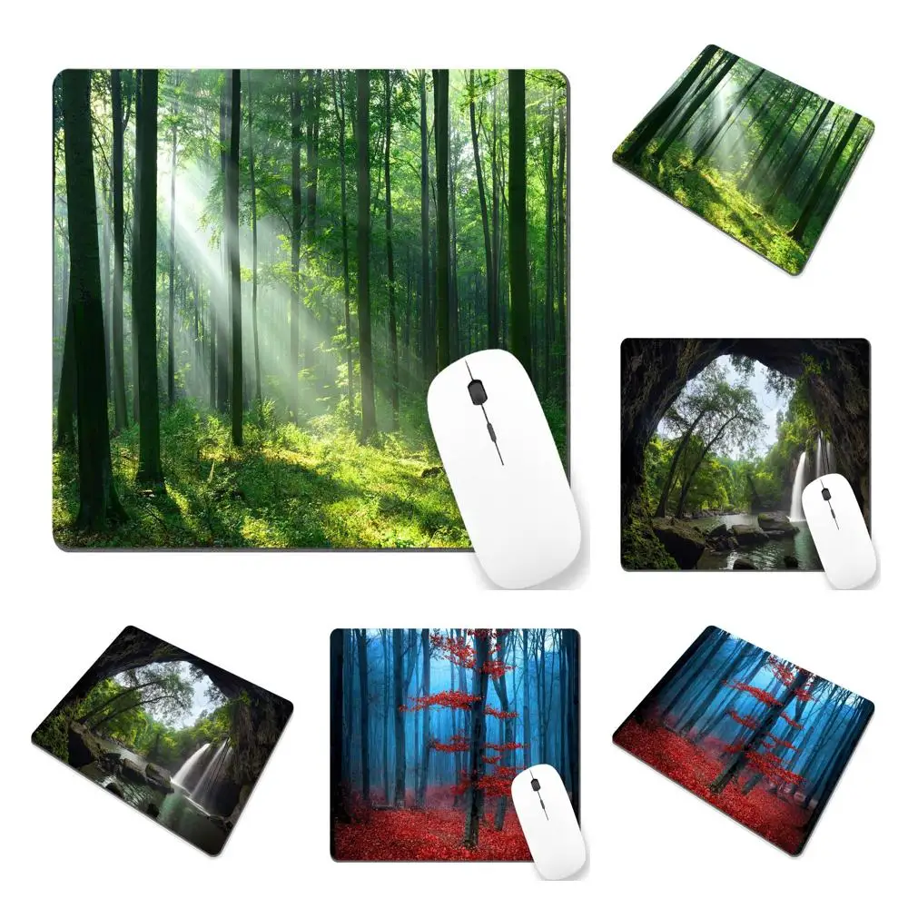 

High Quality Beautiful Scenery Printing Lock Edge Gaming Mousepad Gamer Mouse Mat Keyboard Mats Desk Pad Mousepads 30x25cm