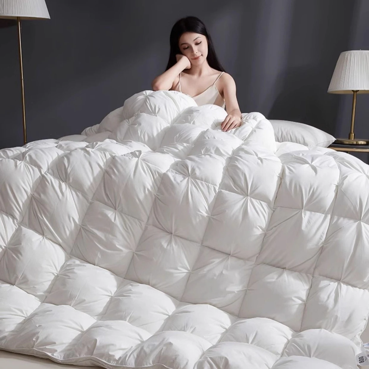 Down Quilt 95 White Goose Down Quilt Winter Pure Cotton Thickened Goose Down Winter Quilt Core Hotel Double Bedding Comforter