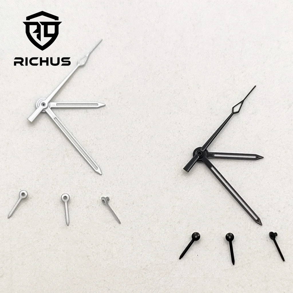 Стрелки часов RICHUS VK63, белые, черные, зеленые светящиеся стрелки VK63, кварцевые стрелки, аксессуары для часов