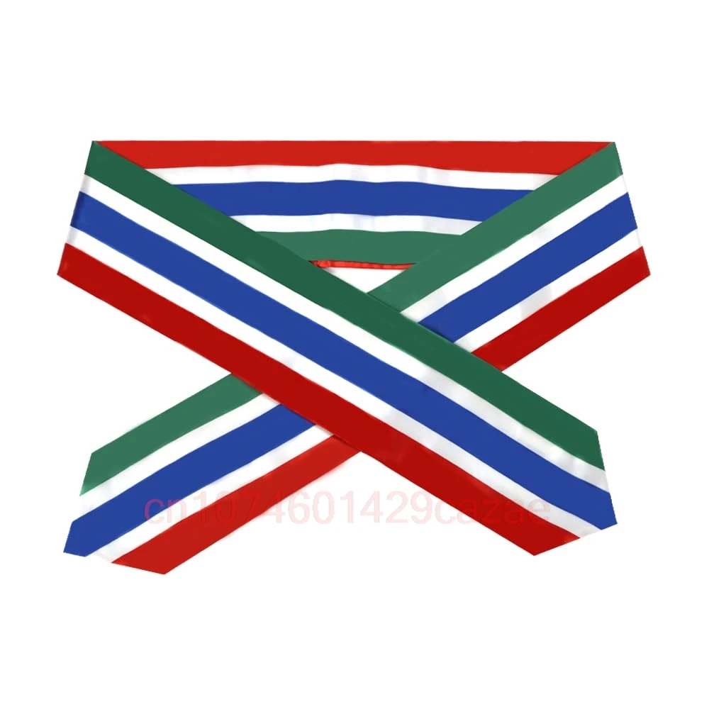 Gambia Flag 180*15CM Graduation Sash Stole Scarf Double Sided for Study Aboard International Class Of 2024