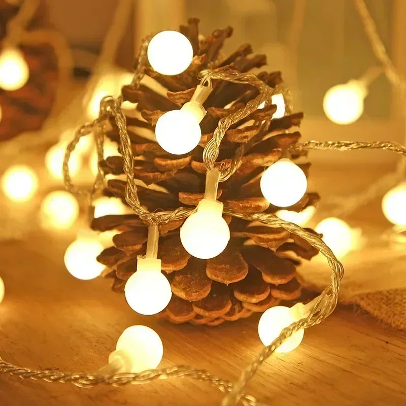 10 20 40 80 LED Globe String Fairy Lights Waterproof Battery USB Operated for Garden Christmas Wedding Party