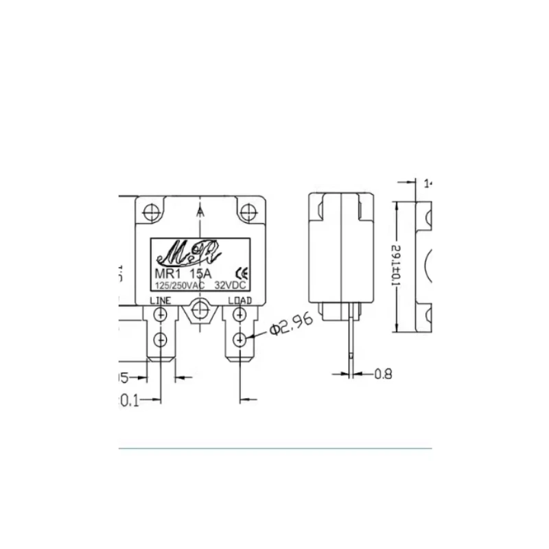 Overload & Overcurrent Protector 3/4/5/6/10/12/20/25/30A Resettable Circuit Breaker for Water Pump, Air Compressor & Car Washer