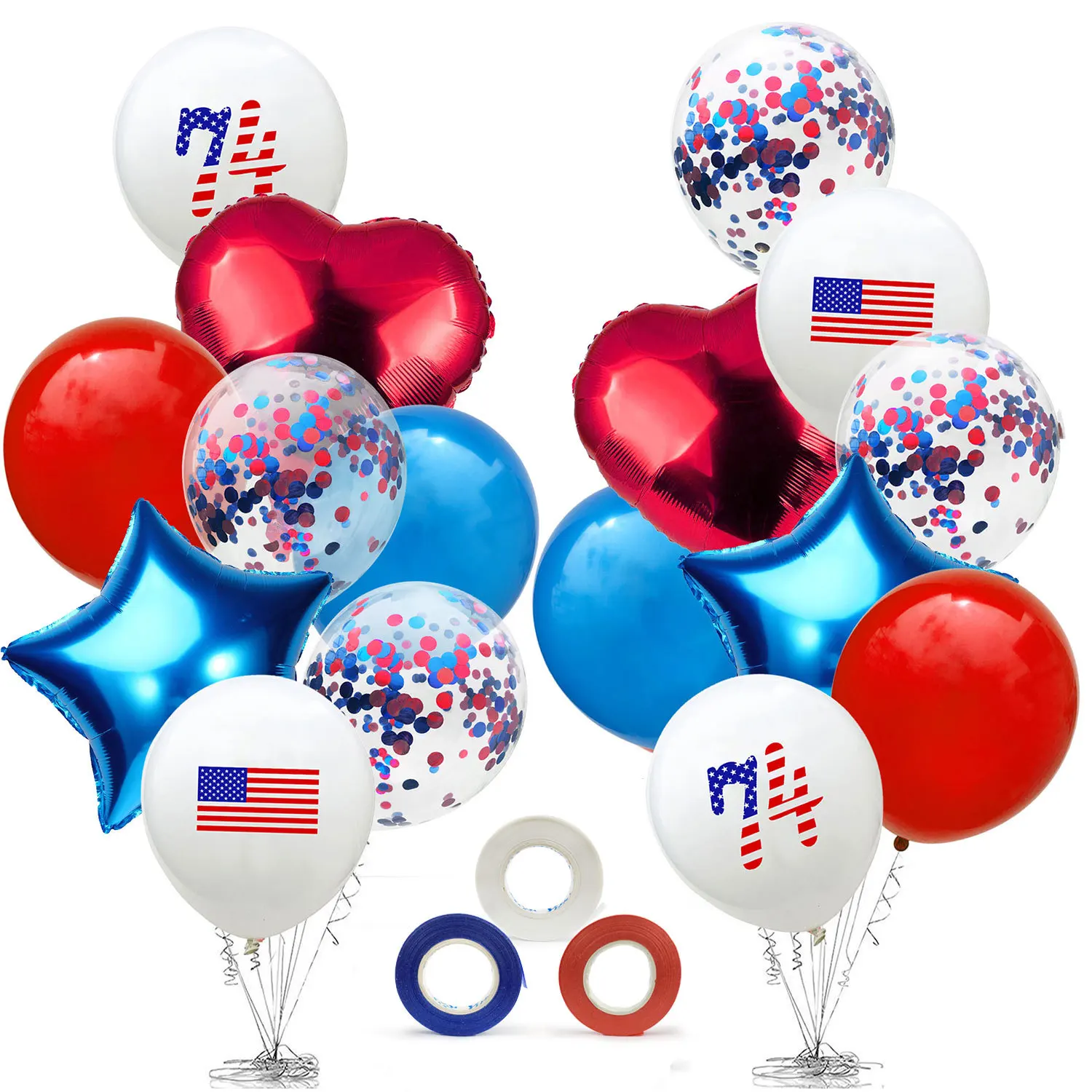 Decorations Party Balloons Independence Day Flag Print Balloon Combo Party Decoration Balloons Party Decoration Accessories