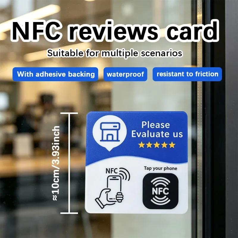 NFC 215 Programmable QR Code Review Card Workstation NFC supports writing Google review cards and can be easily pasted.