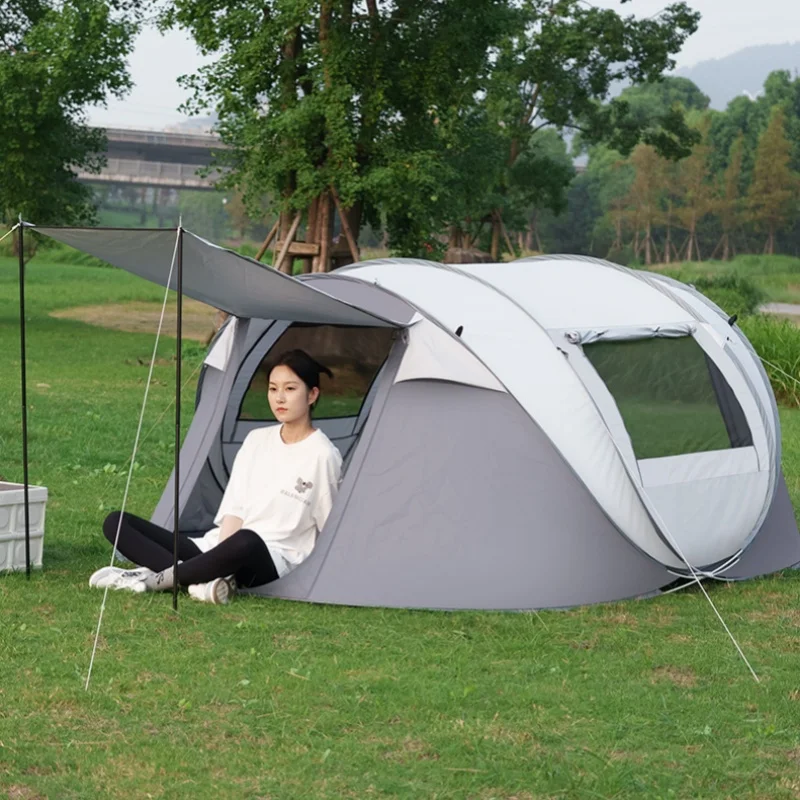 Outdoor Waterproof Ultralight Trip Portable 3-5 Person Camping Tents Travel Auto Pop up Tent Open by Throwing Automatic Tentprom