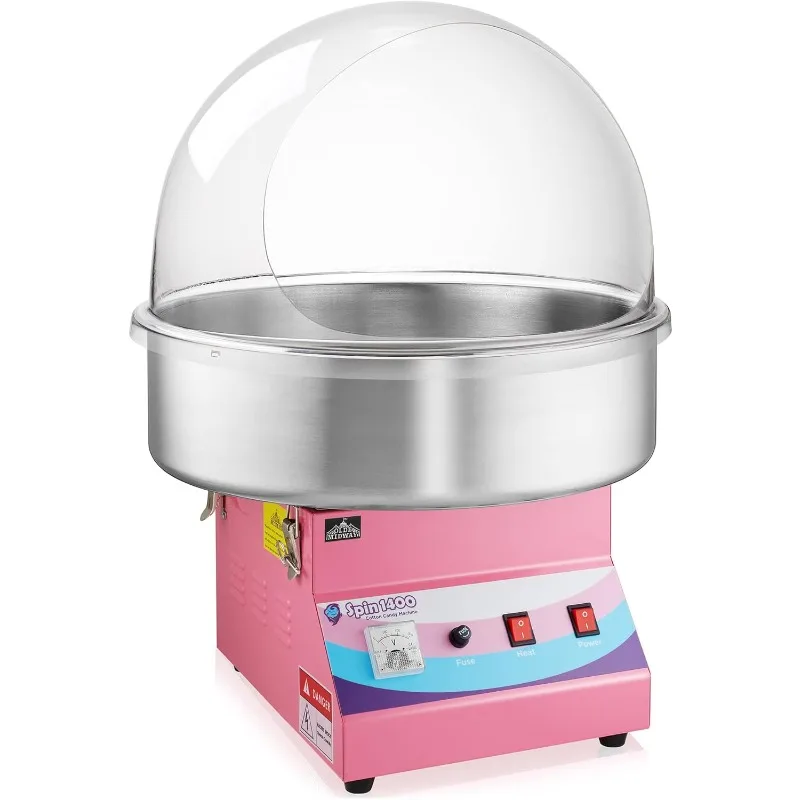 Commercial Quality Cotton Candy Machine and Electric Candy Floss Maker with Bubble Shield