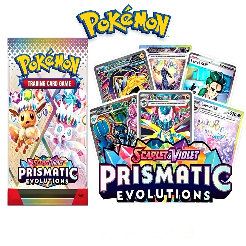 10pcs Pokémon Card Scarlet & Violet Prismatic Evolutions 151 Booster Box 36Packs Rare Holo TCG Eevee Collectible Trading Cards
