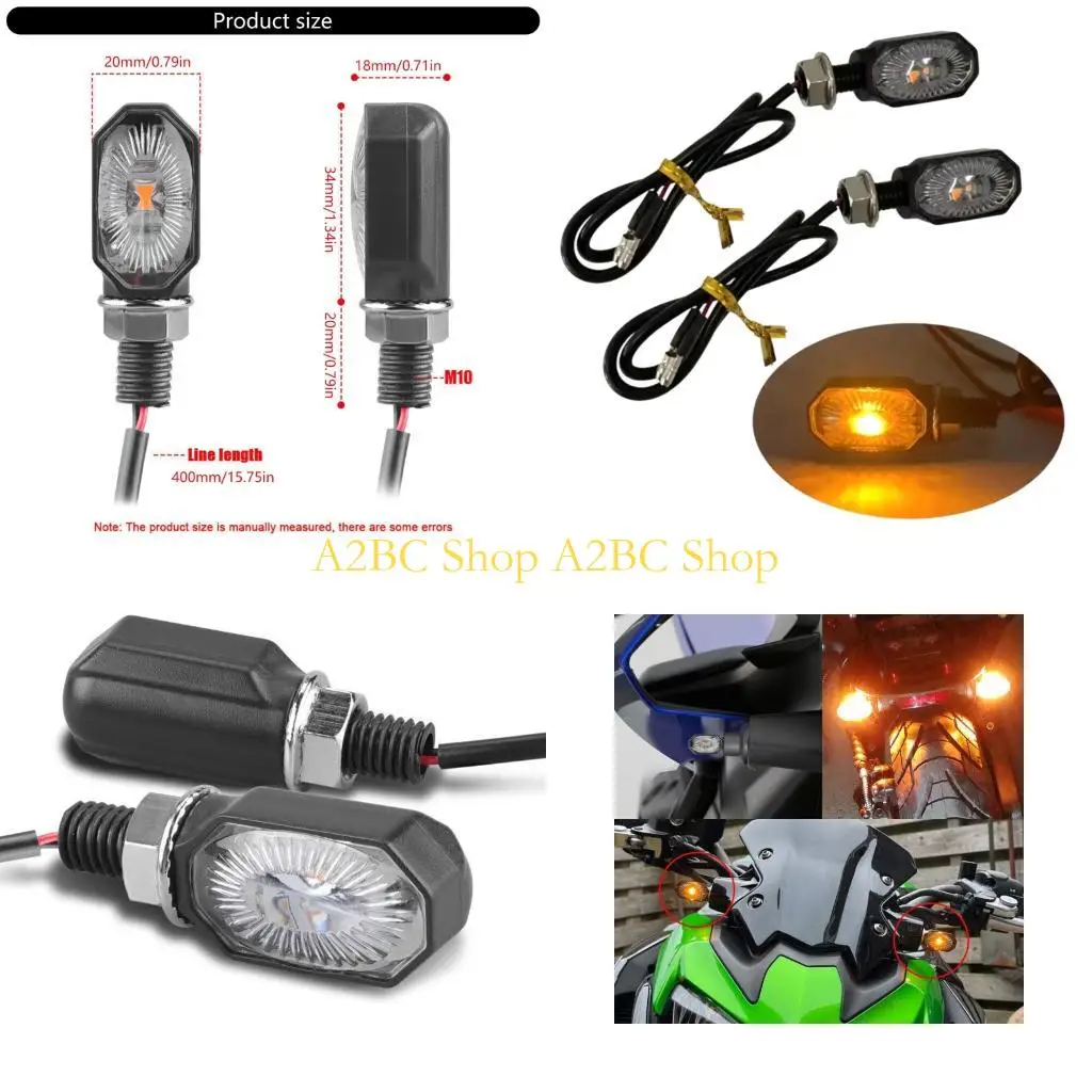 A2BC High Intensity LED Motorcycle Turn Light Weatherproof Small for Riding