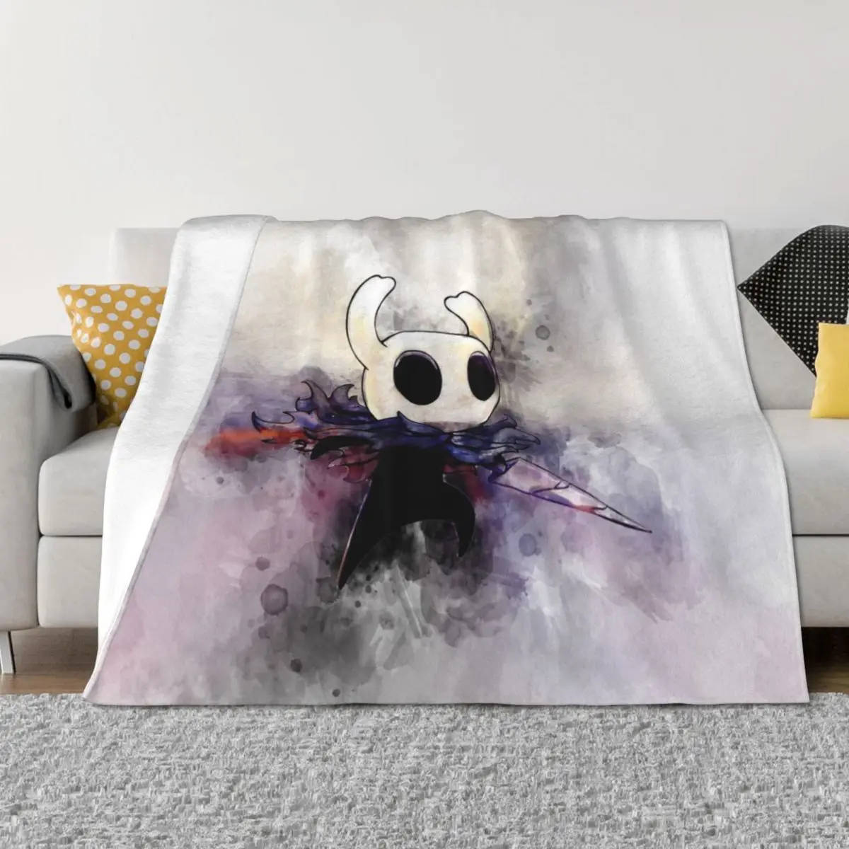 

Hollow Knight Throw Blanket Warm Blankets For Sofas Furrys Hairys Blankets