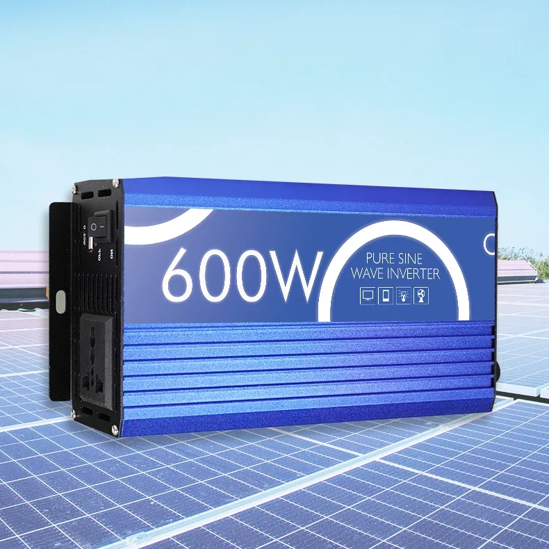 

Off Grid Solar Pure Sine Wave Inverter 300w 600w 1000w Dc to Ac 12v 24v 48v to 110v 220v Power Inverter for Car Vehicle Home