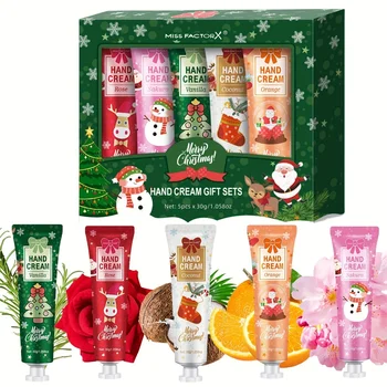Christmas Gift 5/Box Hand Cream Set, Cream Texture, Hand Cream Travel Pack, Durable…