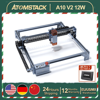 Atomstack A10 V2 12W Laser Engraving Cutting Machine 24000mm/min High Speed 400x400mm CNC Engraving Wood Metal