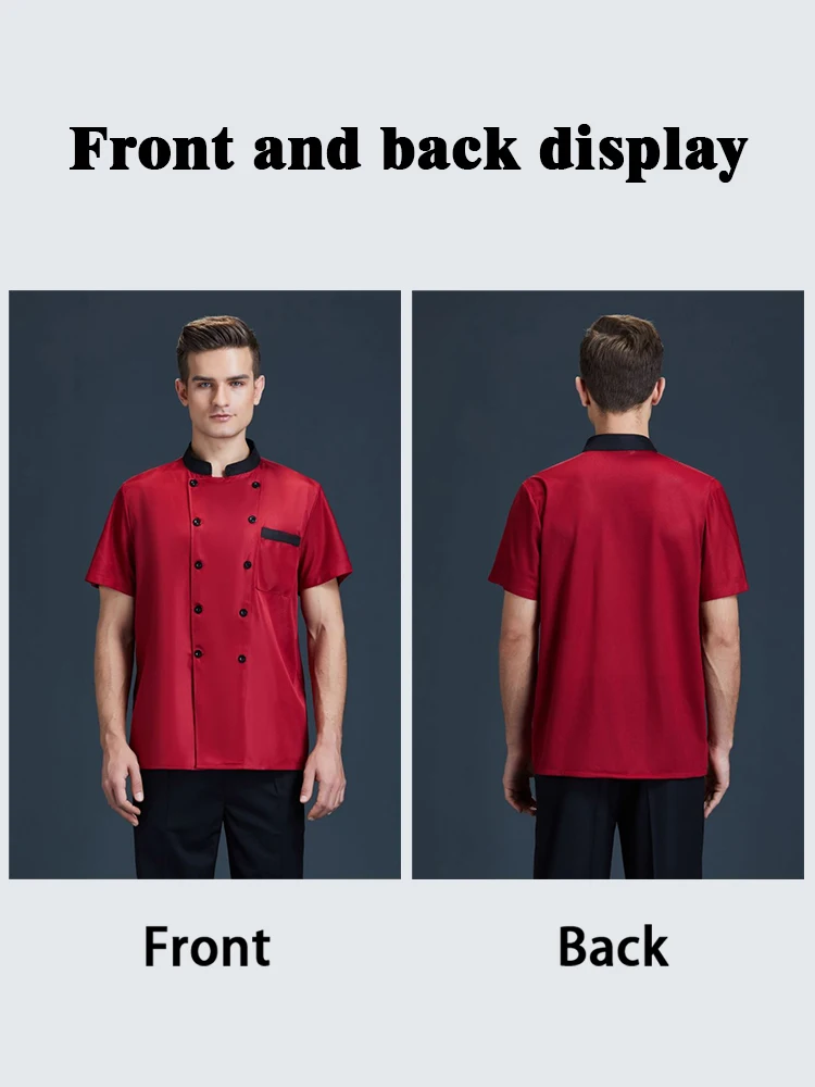 Unisex Breathable Chef Coat Ultra Lightweight Short Sleeve Summer Uniform for Men Women Perfect for Hot Kitchen Bakery