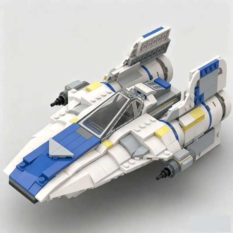 428 PCS Small Interceptor Star Spacecraft Model Building Blocks MOC DIY Assembly Creative Sci Fi Puzzle Toy Popular Gift Displa
