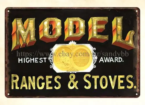 Model Ranges and Stoves metal tin sign collective ship wall art sign
