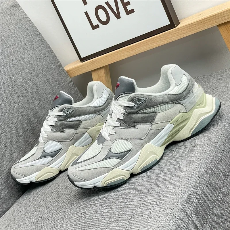 

Копы-слоны в стиле ретро, туфли для папы, увеличивающие рост, повседневные спортивные кроссовки с низким вырезом на толстой подошве для мужчин и женщин