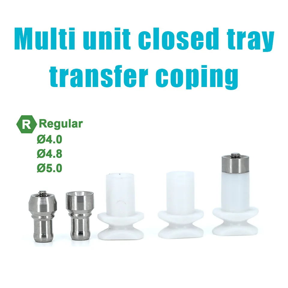 Dental Multi Unit Closed Tray Transfer Coping Fit Osstem Dentium Straumann Adin DIO Implant Impression Copings Set 10Pcs / Kit