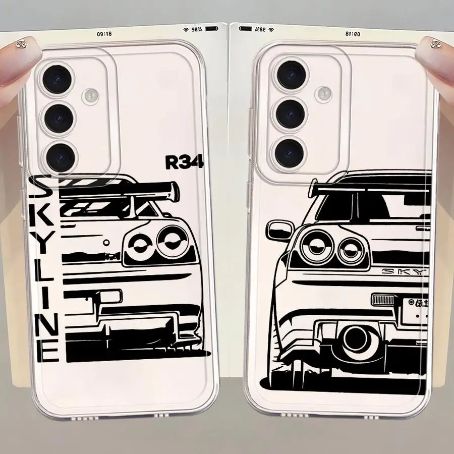 Creative Jdm Dream Car Cool Phone Cover Case for Samsung Galaxy A57 A36 A37 A34 A35 A54 A15 A26 A24 A14 A16 A25 A51 A56 A52 A52