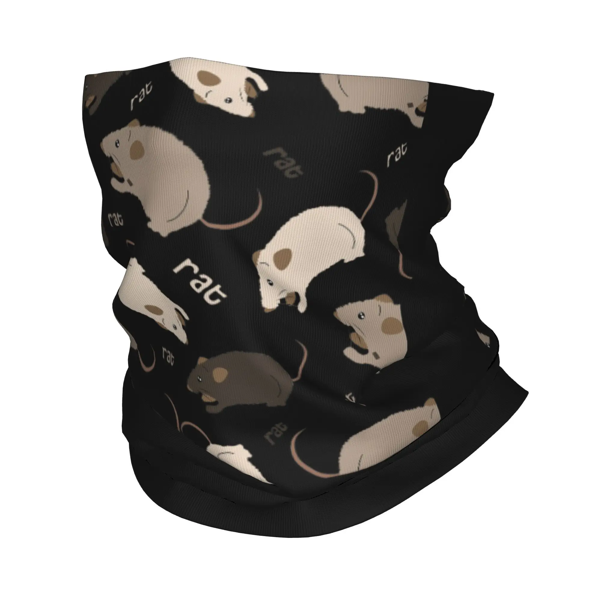 ラット柄バンダナネックゲートルプリントマスクスカーフ多機能フェイスマスク乗馬ユニセックス大人防風