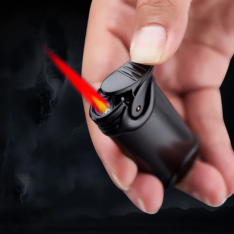 Creative Owl Torch Butane Gas Lighter Metal Spray Gun Red Jet Flame Compact Turbo Cigar Smoking Accessories Gadgets For Men