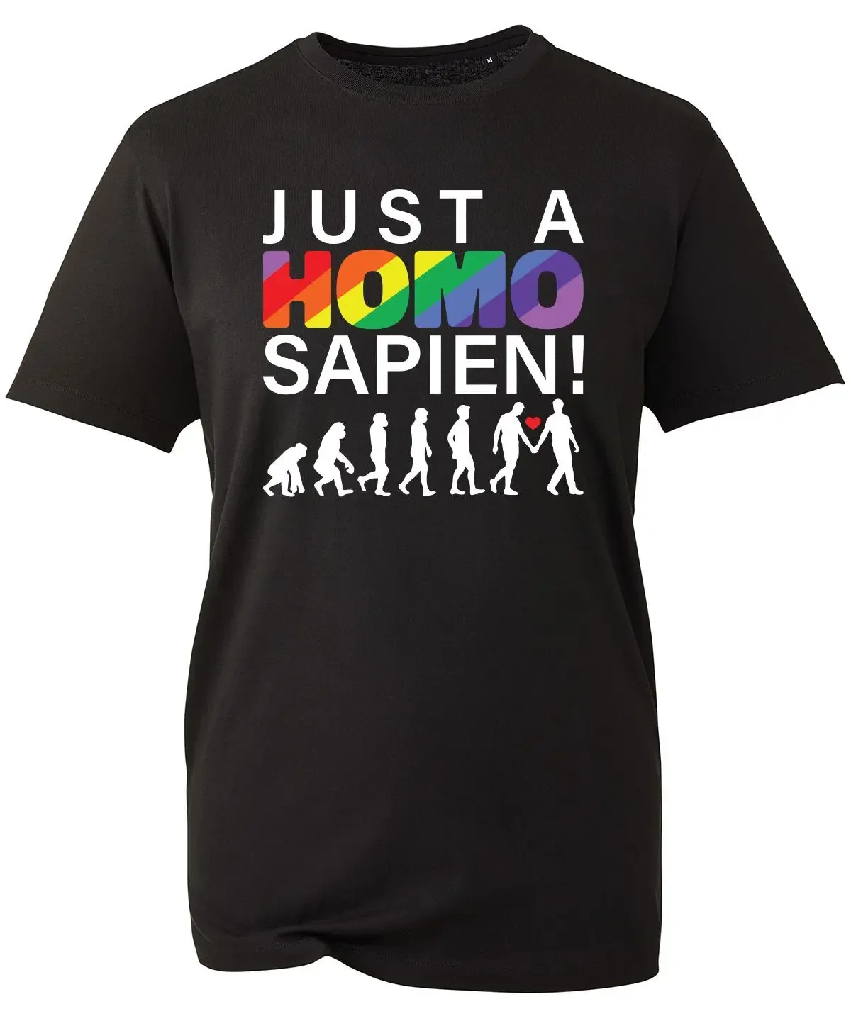 Camiseta Just A Homo Sapien, divertida camiseta con evolución evolutiva, LGBT, amor gay, regalo divertido, camiseta unisex