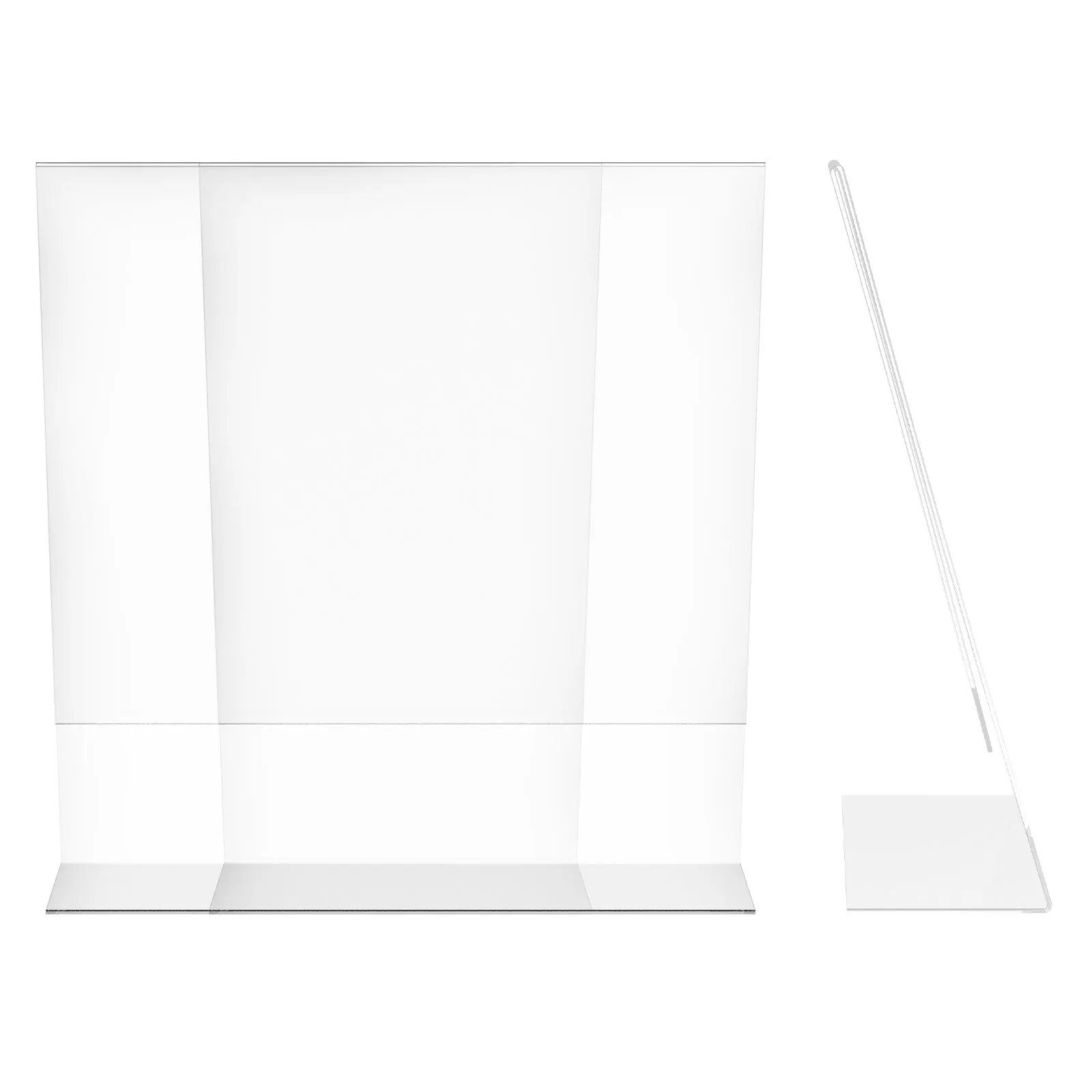 3Pcs Acrylic Sign Holder Clear A4 Sign Stand Slanted Menus Holder Flyer Desktop Display Stand Table Top Sign Holder Document