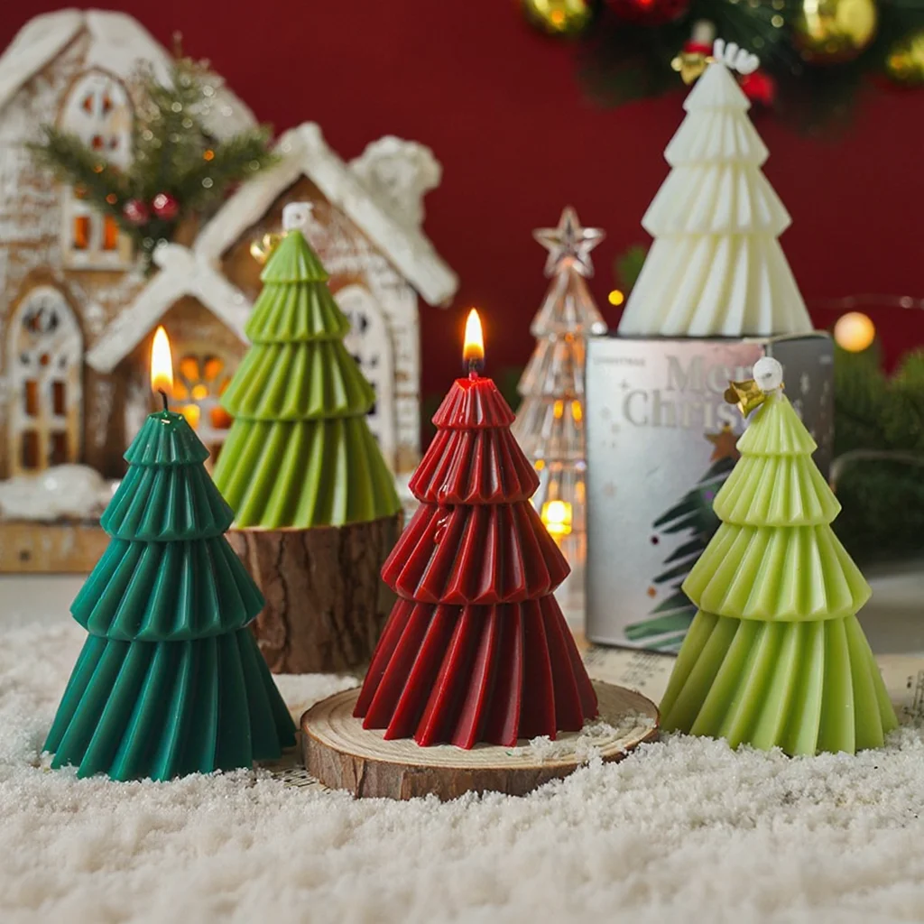 Candele profumate per albero di Natale realizzate a mano |   Ornamento festivo creativo e regalo perfetto per gli amanti di Natale |   Decorazione profumata premium