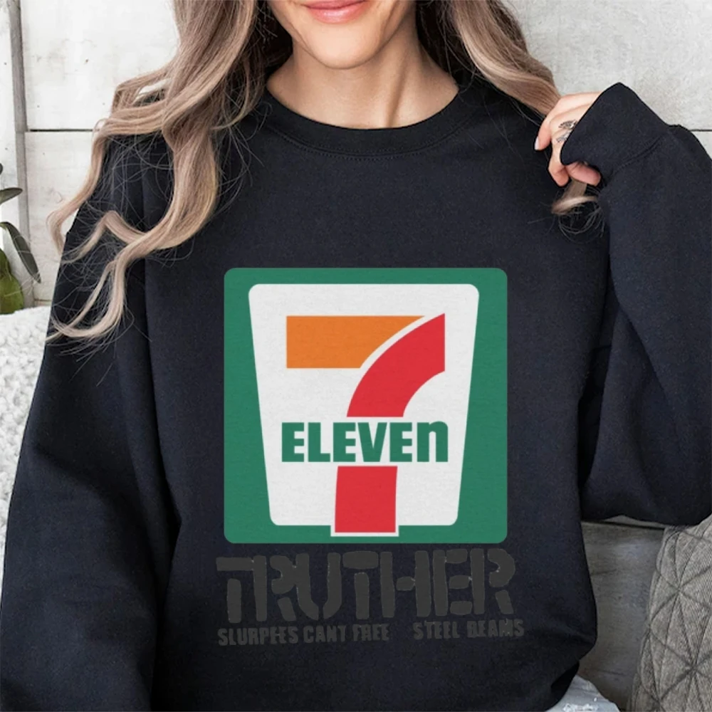 7 Eleven Truther Trendy Graphic Sweatshirt Cusal Sweatshirt Trendy Long Sleeve Shirt Comfort Colors Unisex Sweatshirt