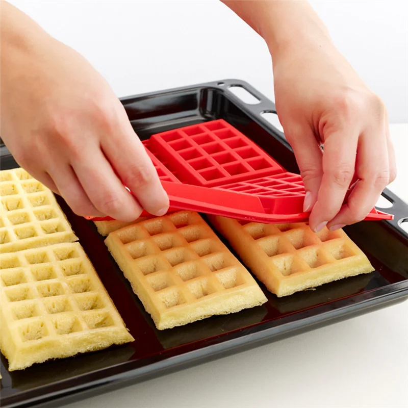 

AY03-8PCS Silicone Waffle Mold Cake Chocolate Maker Pan Microwave Baking Cookie Muffin Tray Mould Kitchen Cooking Accessories