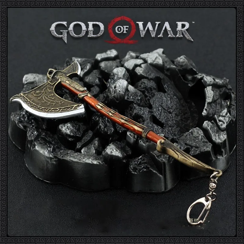 God of War Kratos The Leviathan Axe Game, mesurost of Sparta, Anime Game, Peripheral Katana Keychain, Weapon Model Toys