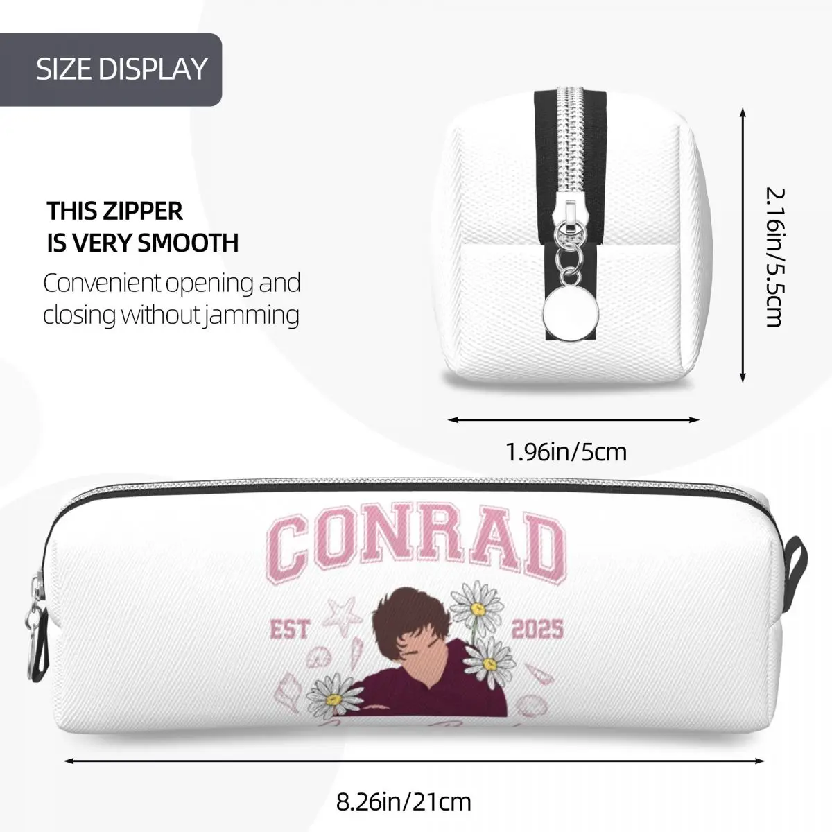 مقلمة كونراد فيشر جميلة في الصيف تحولت أكياس أقلام جميلة للطلاب ذات سعة كبيرة للوازم المدرسية مقلمة بسحاب #4