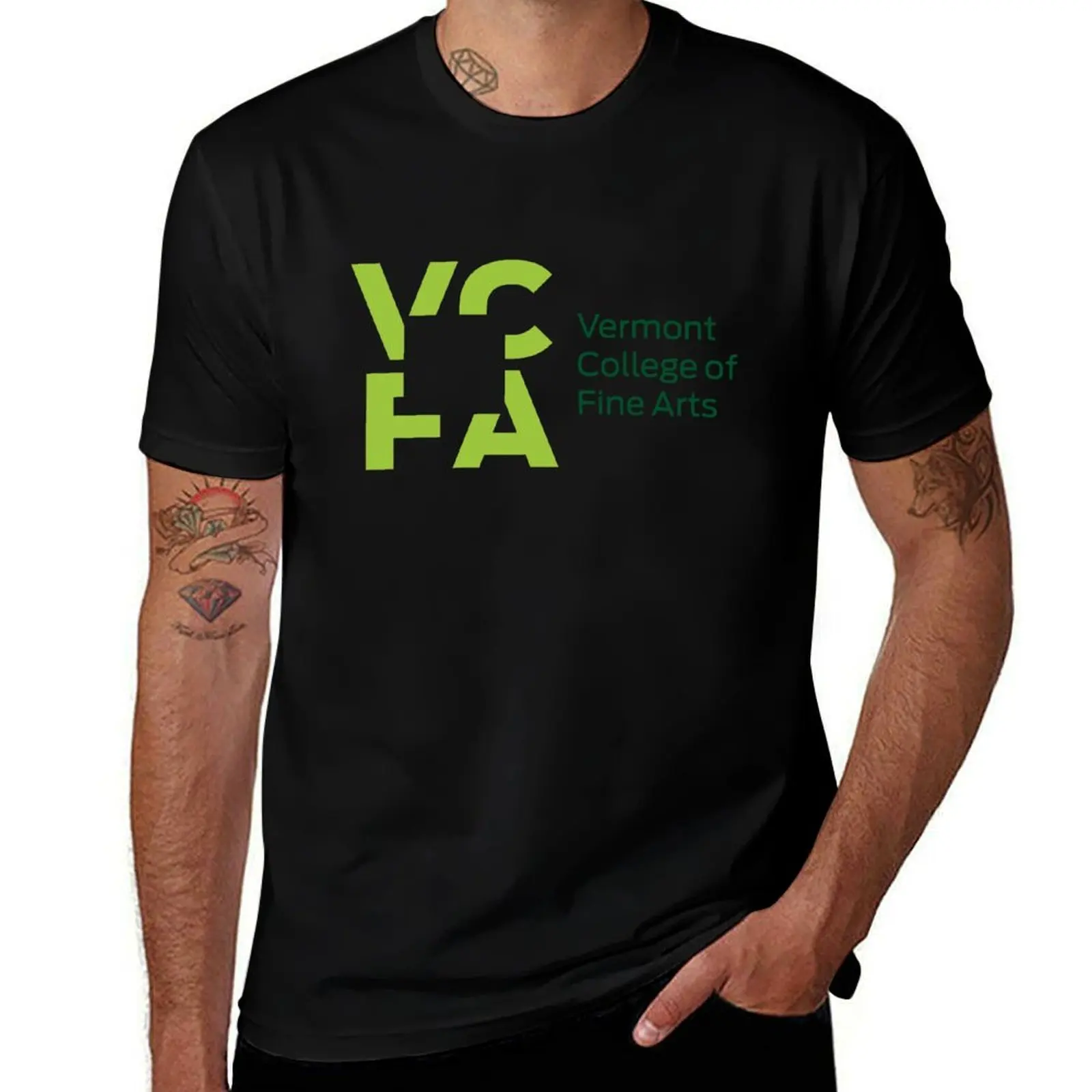 VCFA, Vermont Fine Arts T-Shirt Fashion Print Casual Short Sleeve T-Shirt