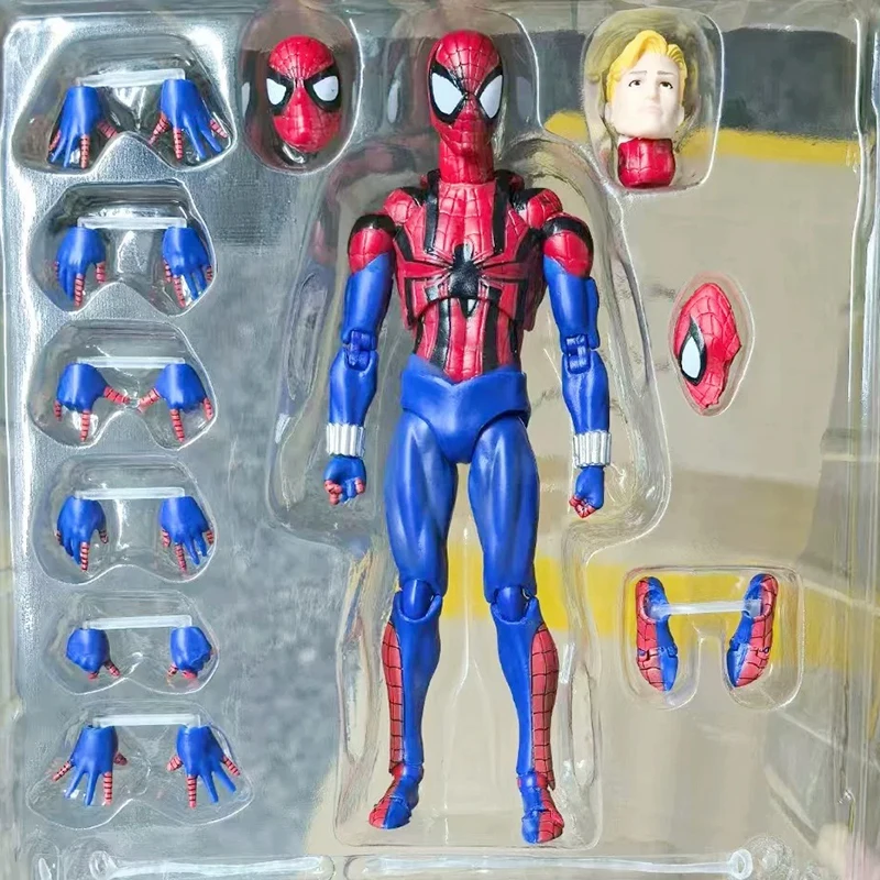 Mafex 143 Spider-Man figura de acción versión cómica Spiderman Ben Reily colección de figuras de Anime modelo muñeca juguete regalo de Navidad