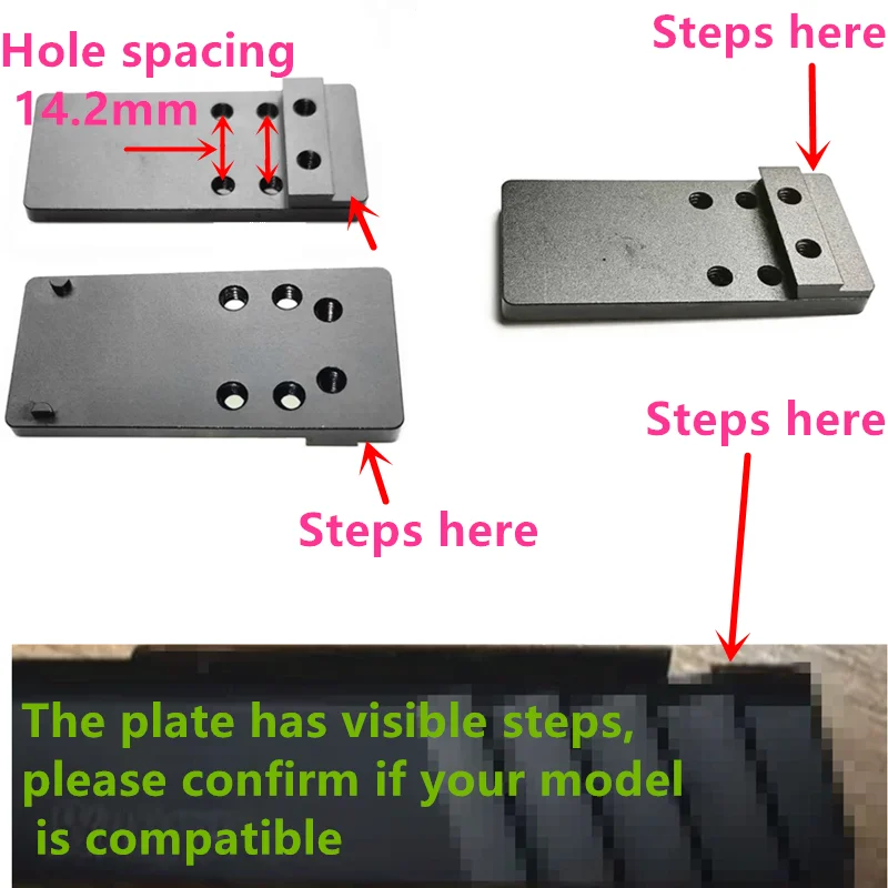 Str9 Optic Red Dot Sight Metal Mount Plate for Stoeger STR9 Adapter fit ADE Docter Burris Frenzy 1x17x24 MAG MAJ VORTEx Viper