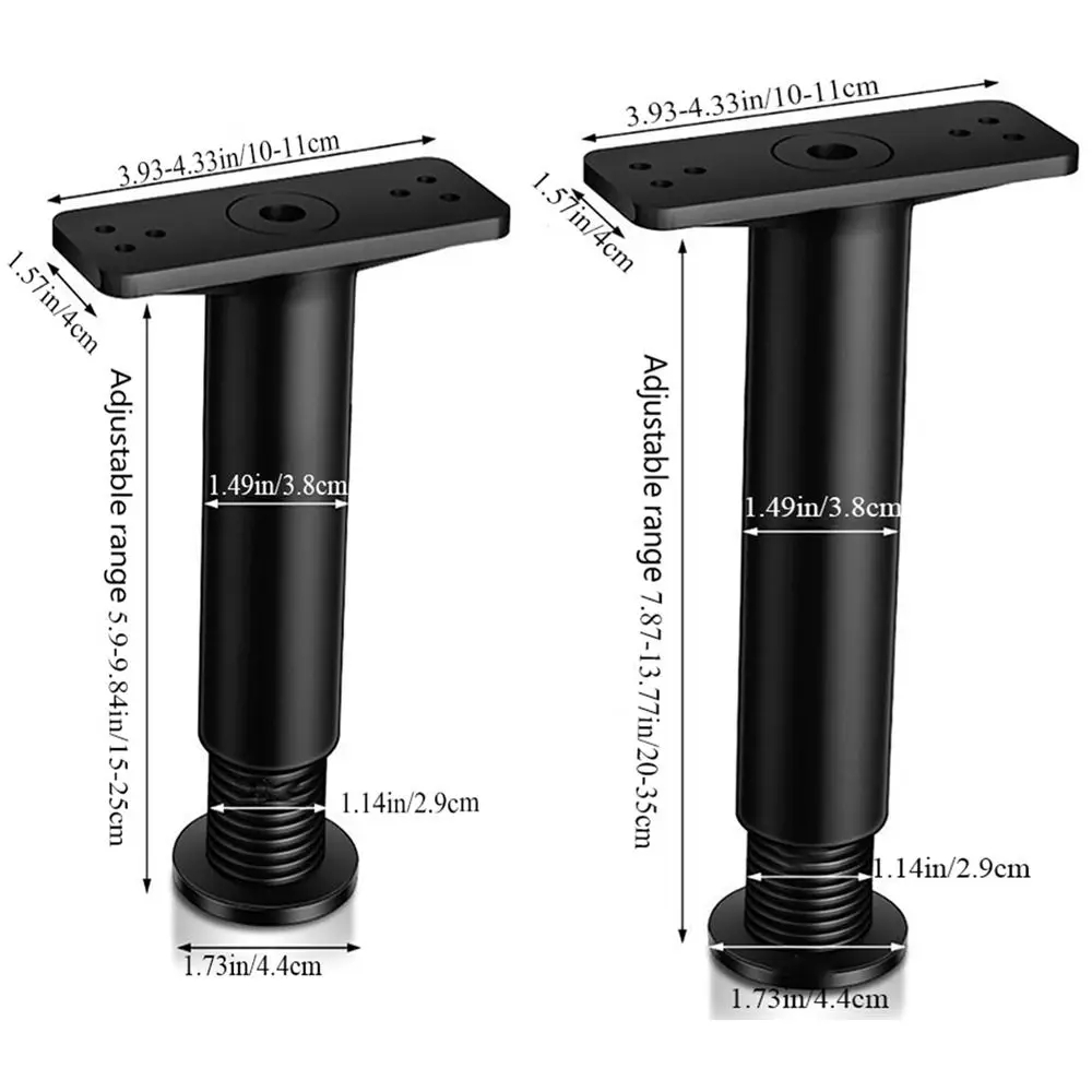 Universal 1Pcs for Chair Table Furniture Leg Heightening Adjustable Bed Beam Support Floor Protector Bearing Bracket Sofa Leg 6