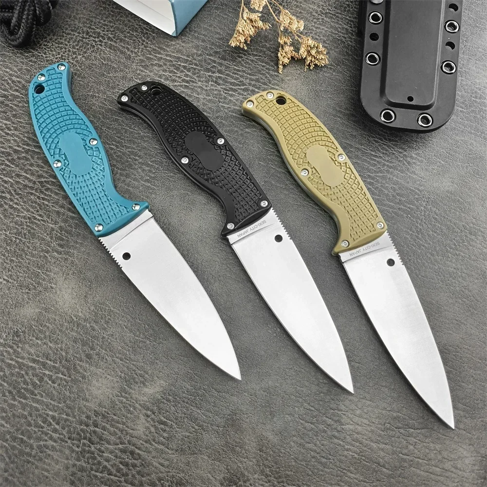 

New Hunting C39 Fixed Blade Knife D2 Blade Nylon Fiber Handle Outdoor Tactical Military Knives Camping EDC Combat Portable Tool