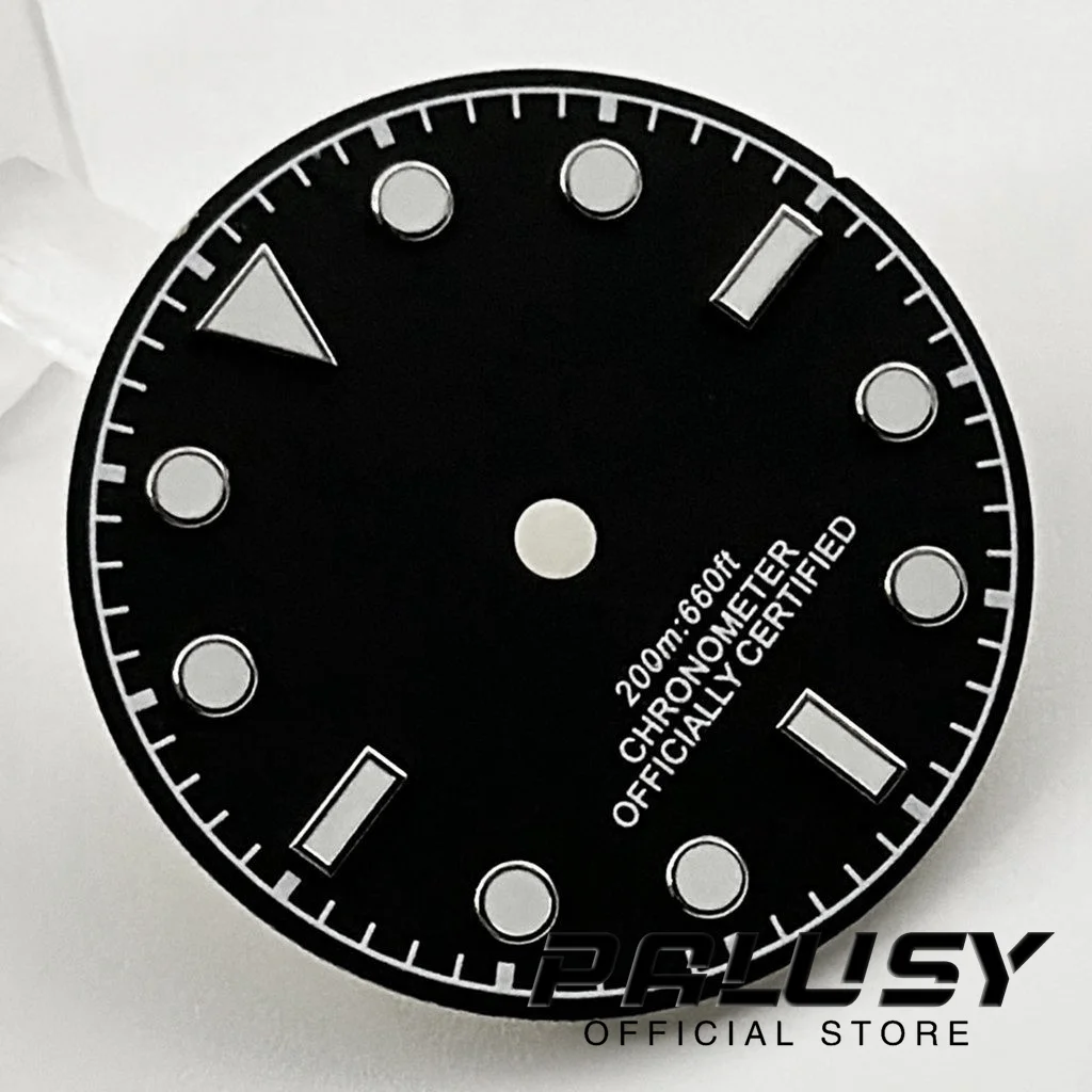 29mm Sterile Black Gray Watch Dial Luminous Watch Faces For NNH35 NH36 ETA 2824 2836 Miyota 8215 Mingzhu DG2813 3804 Movement