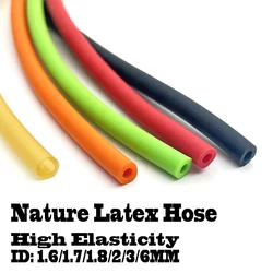 ID 1.6/1.7/1.8/2/3/6 mm Assorted Colors Eco-Friendly High Elasticity Nature Latex Tubing Hose for Slingshot/Gym/Craft Projects