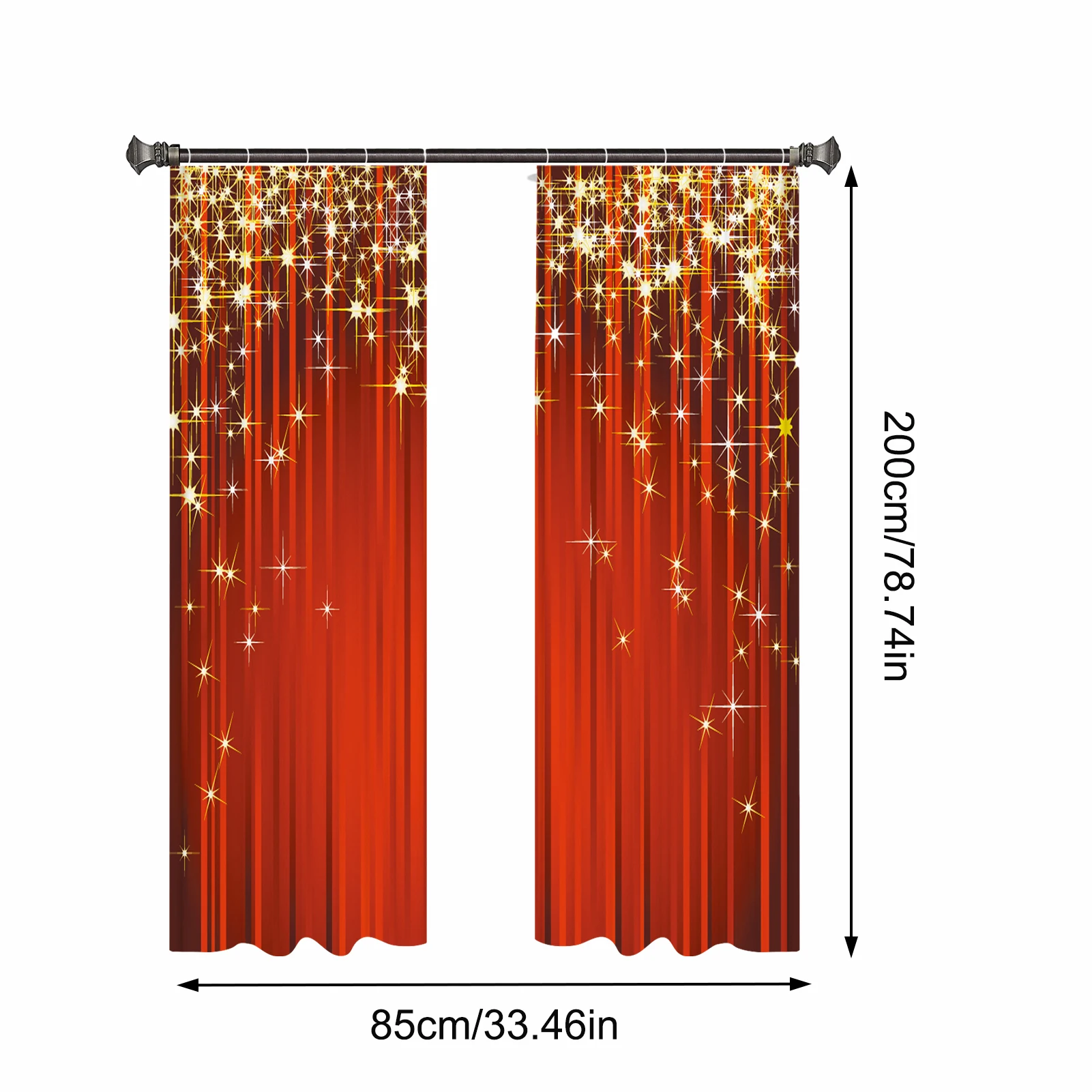 

Christmas Curtains | 2pcs Christmas Polyester Curtain Door Curtain | Christmas Polyester Curtain for