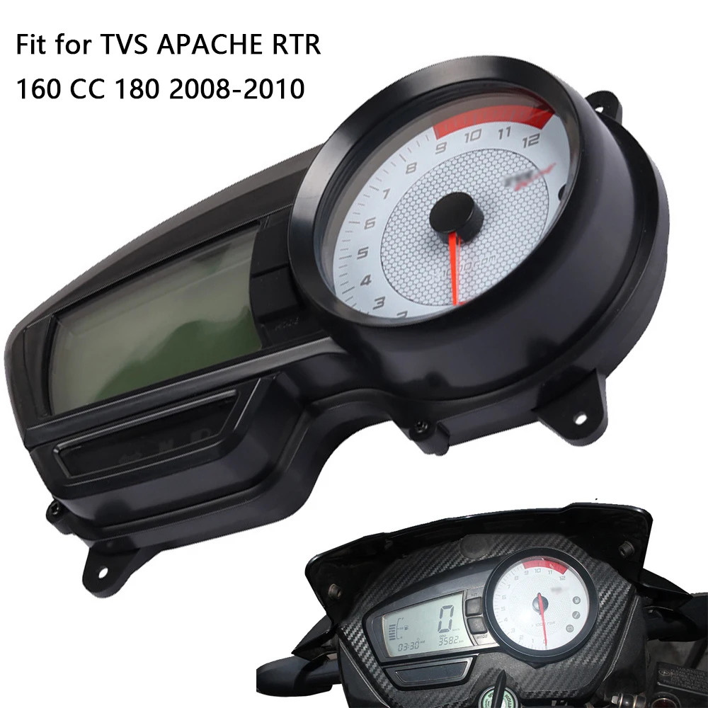 Motorcycle Lcd Digital Speedometer Odometer Tachometer Gauge for TVS Apache RTR 160 180 TVS160  TVS180 2008-2010