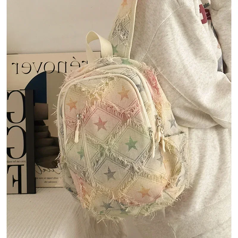 2024 New Summer Internet Celebrity Gradual Change Women\'s Backpack Original Niche Design Travel Backpack Fashion Small Backpack