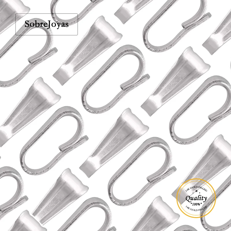 

925 Sterling Silver Small Locket Bail Charm Necklace Component Pendant for DIY Jewelry Accessories Silver Jewelry Findings