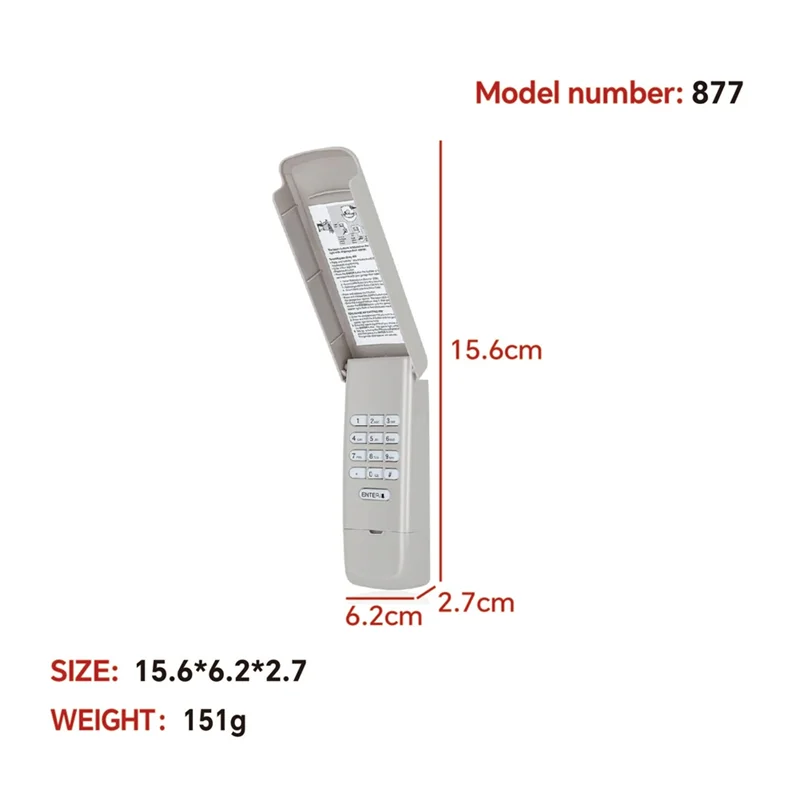 AA60-Universal Keyless Entry Keypad สําหรับโรงรถประตูรีโมทสําหรับเรียนรู้ปุ่ม Dip Switch