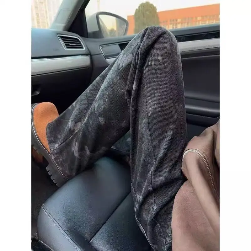 

Мужские джинсы Pure Bla Fce на подкладке, осень-зима, облегающие модные брендовые эластичные свободные офисные длинные брюки больших размеров