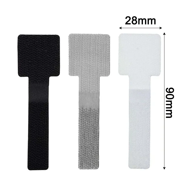 100/10PCS Releasable Cable Organizer Ties Mouse Earphones Wire Management Nylon Cable Ties Reusable Loop Hoop Tape Straps Tie