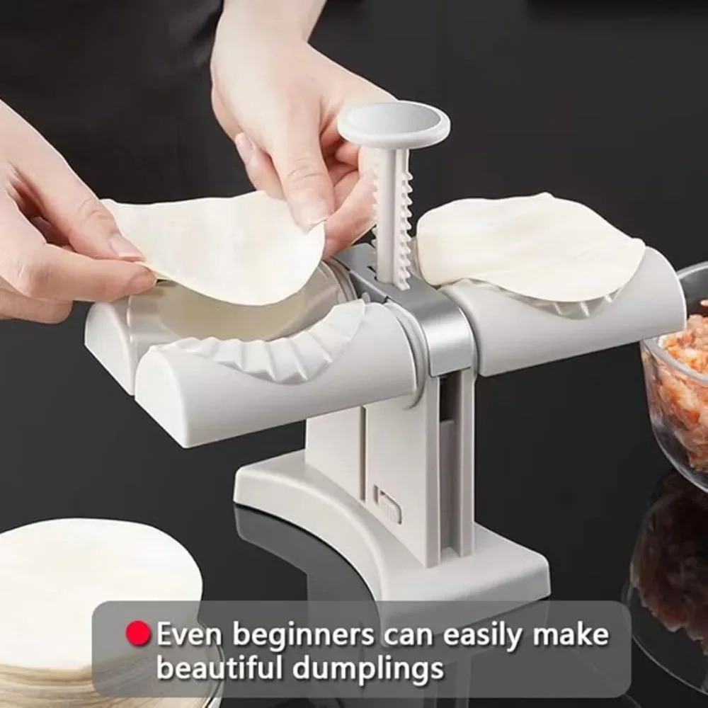 Deluxe Automatic Double Head Dumpling Maker Convenient DIY Delicious Dumpling Pastries Pie Mold for Home Homemade Dumpling Maker